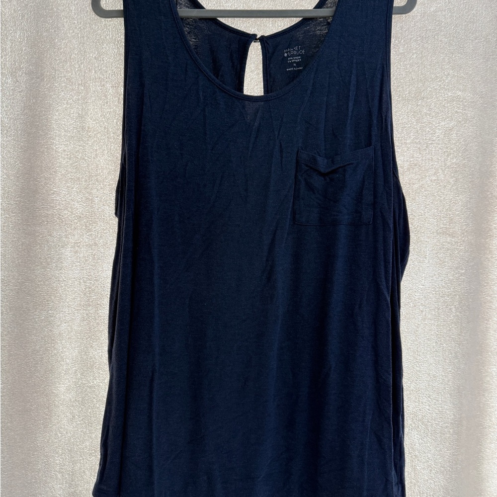 Market & Spruce Navy Tank Top